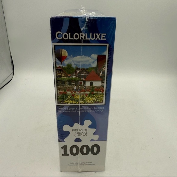 Colorluxe 1000 Piece Puzzle Hot Air Balloons Over Helena, Georgia NEW Sealed - Picture 3 of 4